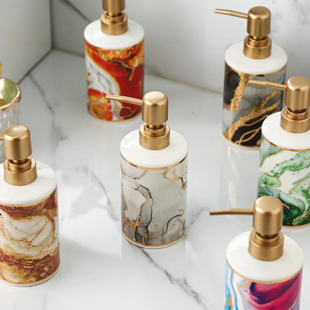 distributeur de savon doré créatif pour salle de bain - vue 4 sur 12