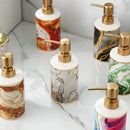 distributeur de savon doré créatif pour salle de bain