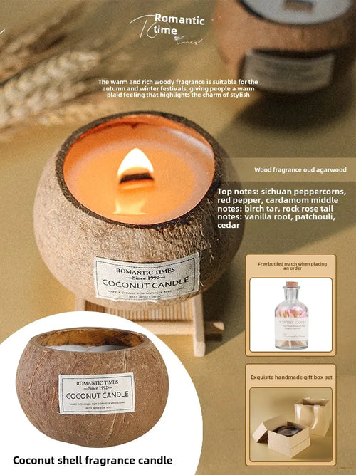 coffret cadeau bougie parfumée noix de coco souvenir de noël - vue 17 sur 20