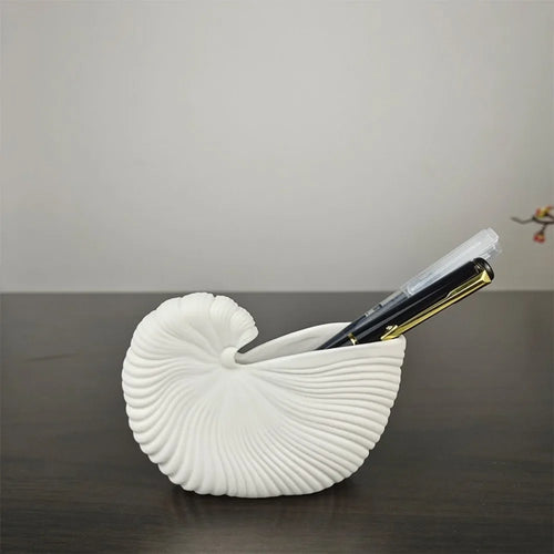 vase en céramique coquillage pour décoration florale artisanale - vue 5 sur 6