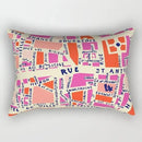 coussin lombaire géométrique abstrait réversible pour salon ou bureau