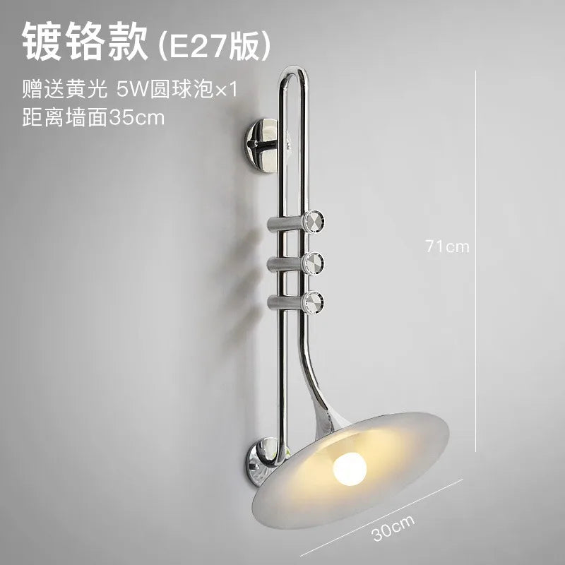 applique murale led saxophone au style industriel romantique pour restaurant - vue 8 sur 9