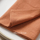 Serviette de table coton lavé style classique réutilisable