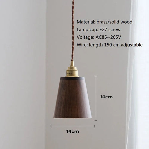 loft bois led suspension abat-jour moderne décoration maison éclairage - vue 9 sur 8