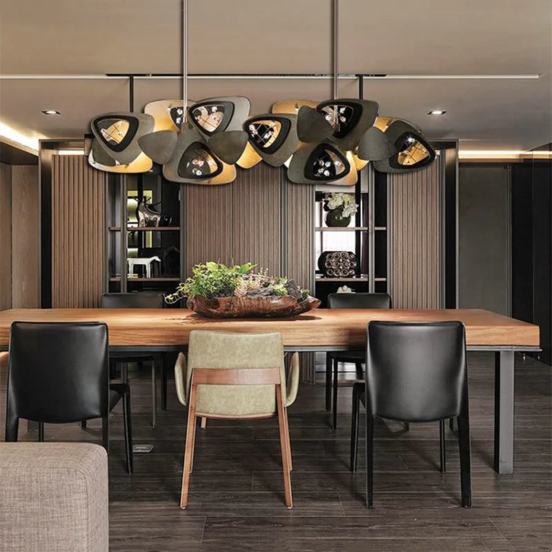lustre postmoderne créatif coquille art suspendus luminaires - vue 4 sur 11