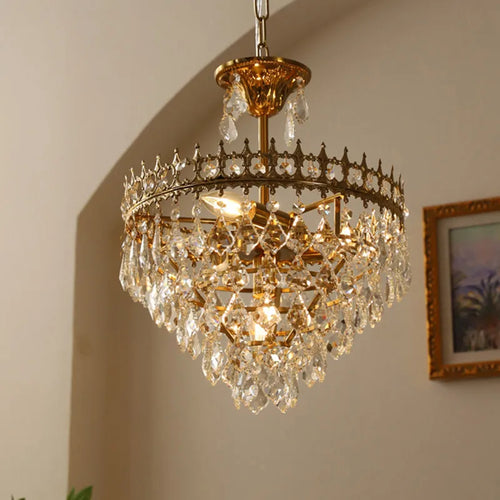 lustre en cristal rétro pour décoration intérieure élégante - vue 2 sur 10