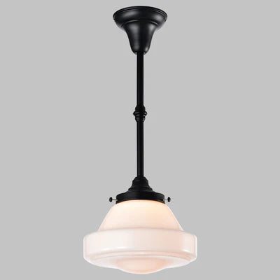 Plafonnier Vintage pour chambre à coucher cuisine salle d'étude lumière en verre noir lampe suspendue industrielle lampes de loft intérieur nordique - vue 9 sur 10