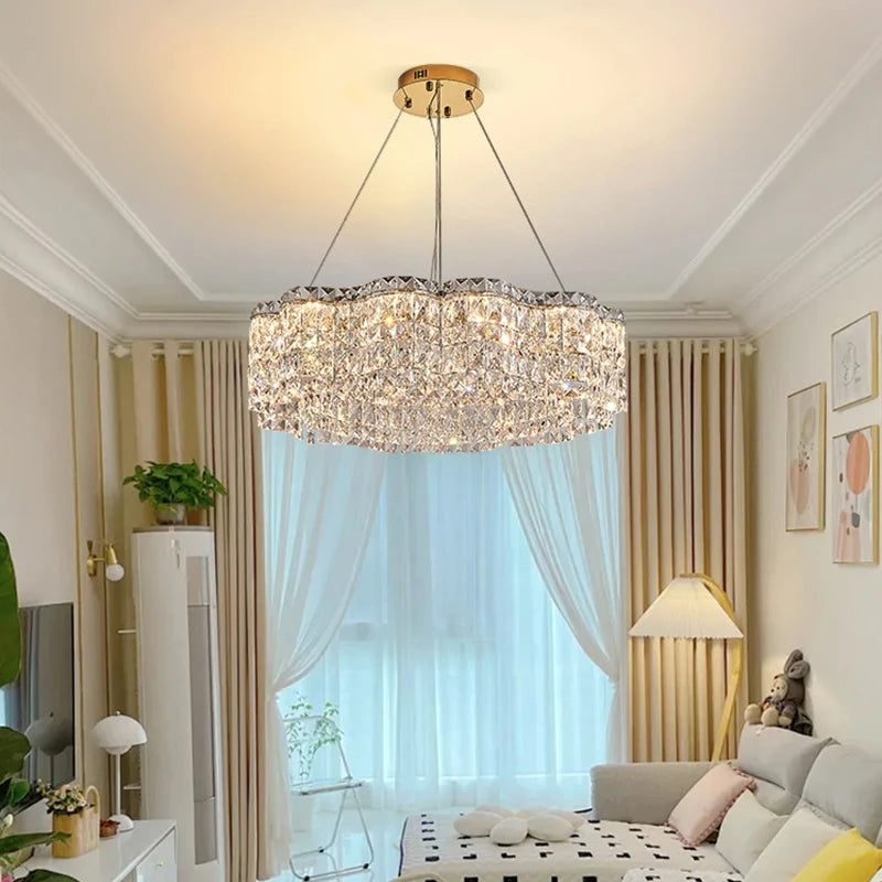 lustre moderne en cristal pour un éclairage élégant intérieur - vue 3 sur 10