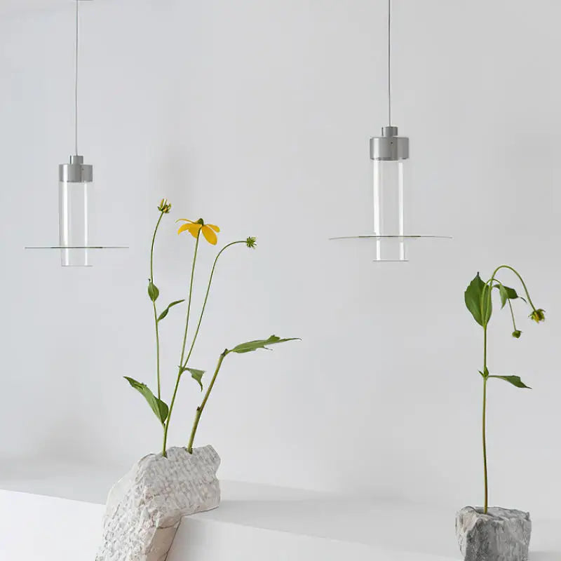 lustre moderne en verre pour cuisine et salon - vue 2 sur 7
