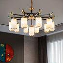 lustre en cuivre design style chinois pour éclairage moderne