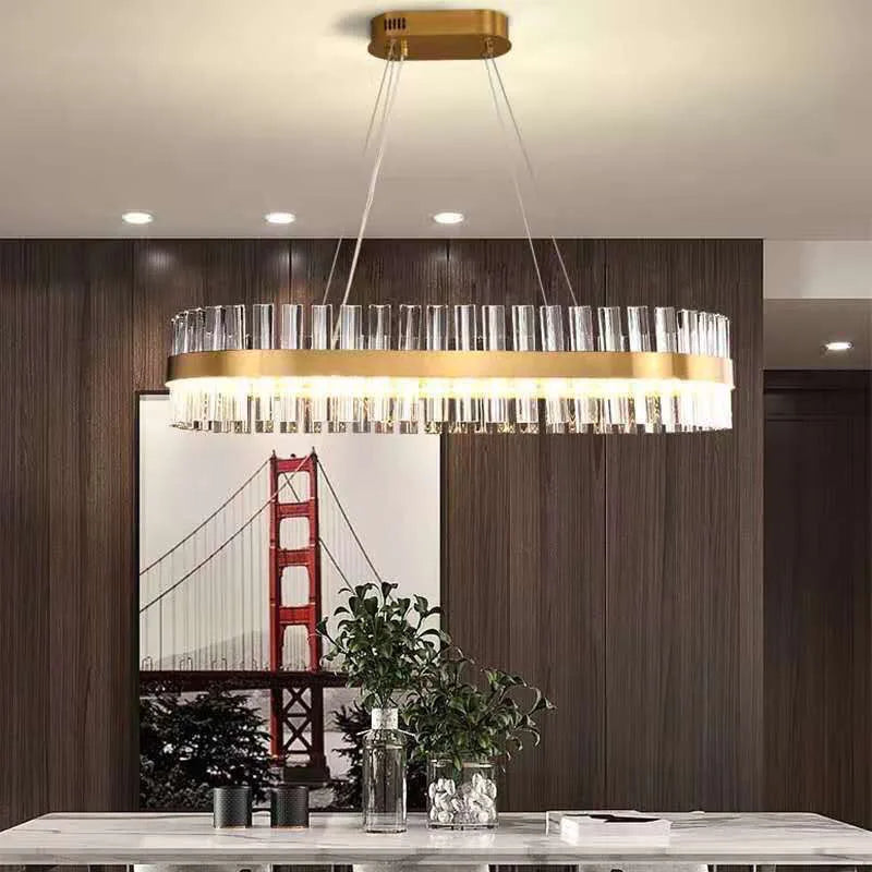 lustre led moderne en cristal pour un éclairage élégant - vue 5 sur 15