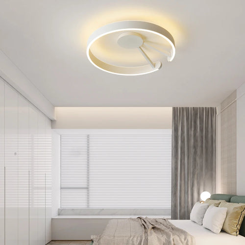 plafonnier led moderne en fer forgé acrylique pour décoration intérieure - vue 5 sur 10