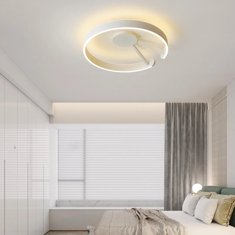 plafonnier led moderne en fer forgé acrylique pour décoration intérieure - vue 5 sur 10