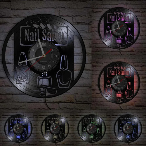 horloge murale vinyle pour salon de manucure et beauté - vue 11 sur 31