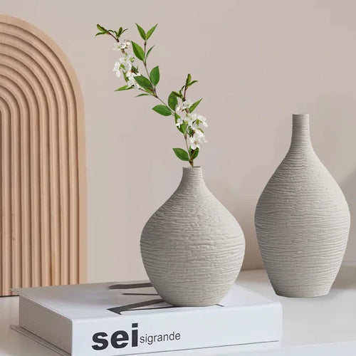 vase décoratif en céramique luxe nordique pour intérieur et bureau - vue 4 sur 10