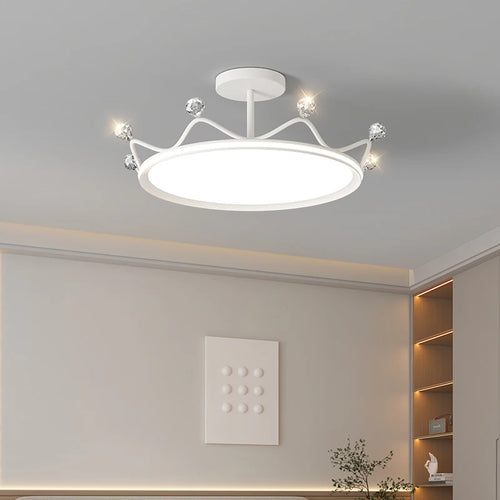 plafonnier en forme de couronne pour chambre d'enfant princesse protection des yeux - vue 4 sur 9