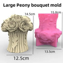 moule en silicone 3d bouquet de roses pour bougie