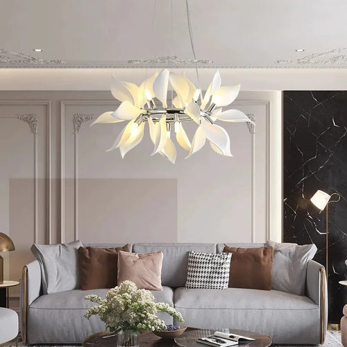 lustre moderne led nordique pour hôtel villa brillant - vue 10 sur 10