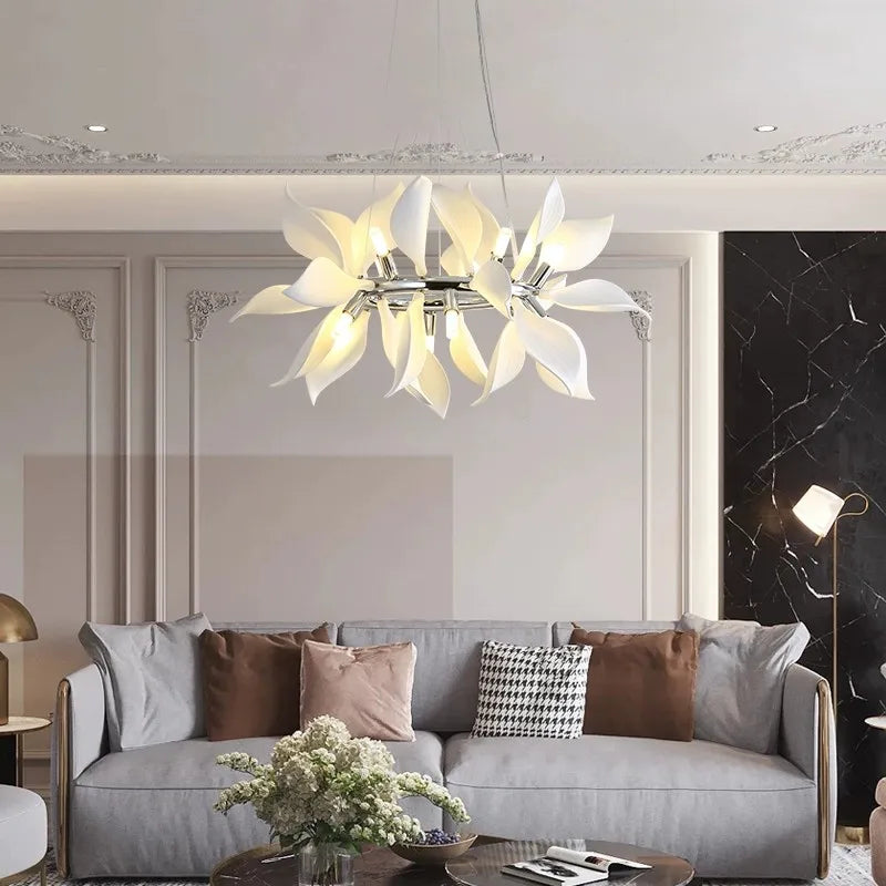 lustre moderne led nordique simple brillant pour hôtel villa - vue 10 sur 10