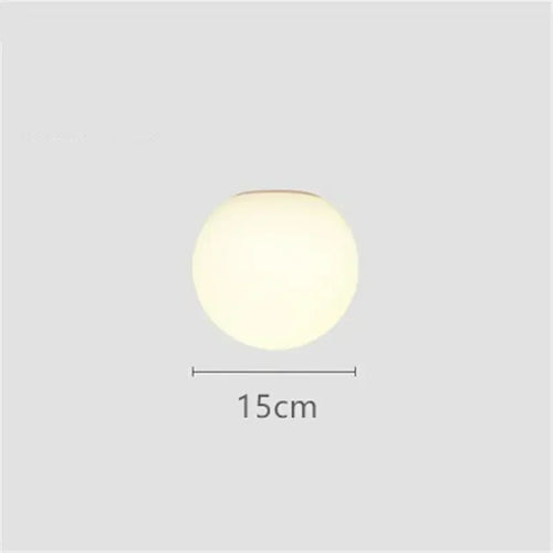 applique murale led moderne abat-jour rond en verre blanc