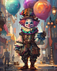 kit peinture acrylique par numéros clown drôle cadeau décoration maison