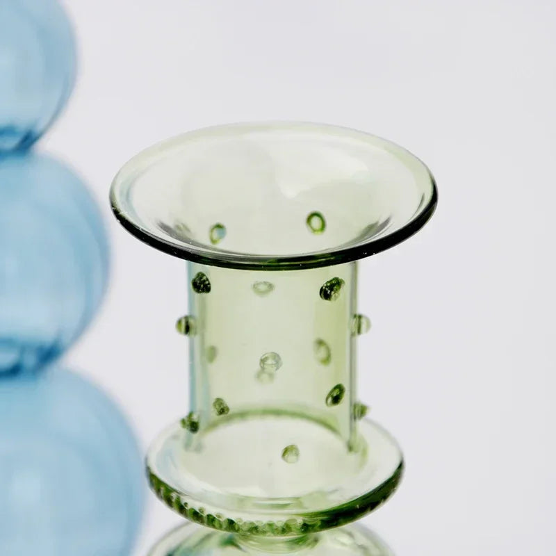 bougeoir en verre pour décoration de mariage et centre de table - vue 5 sur 11