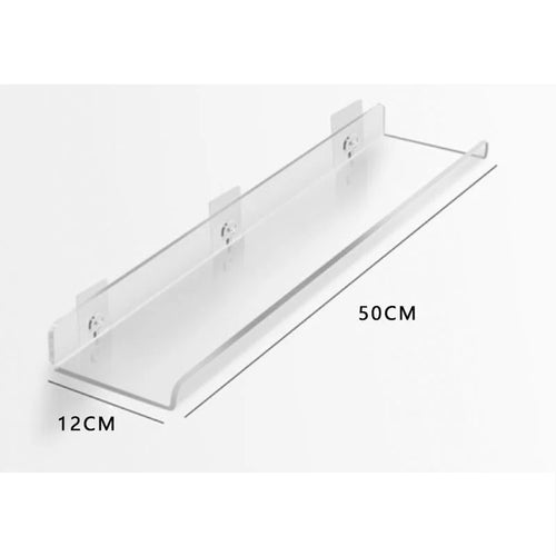 étagère murale flottante en acrylique transparent pour rangement organisé - vue 16 sur 57
