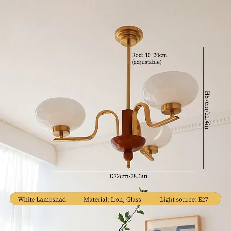 lustre vintage bauhaus en verre décoratif pour intérieur