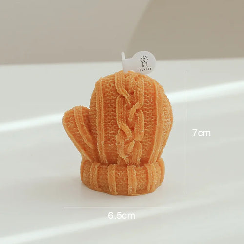 bougie parfumée mignonne en forme de gants faits main décoration de fête - vue 10 sur 10
