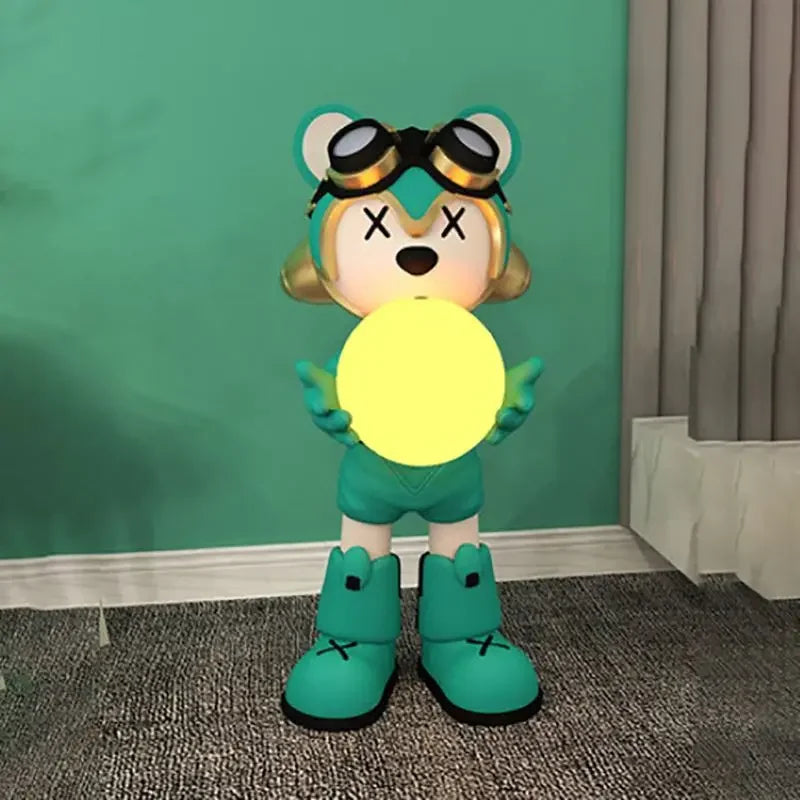 lampadaire ours interstellaire lumineux pour enfants décoratif - vue 3 sur 10