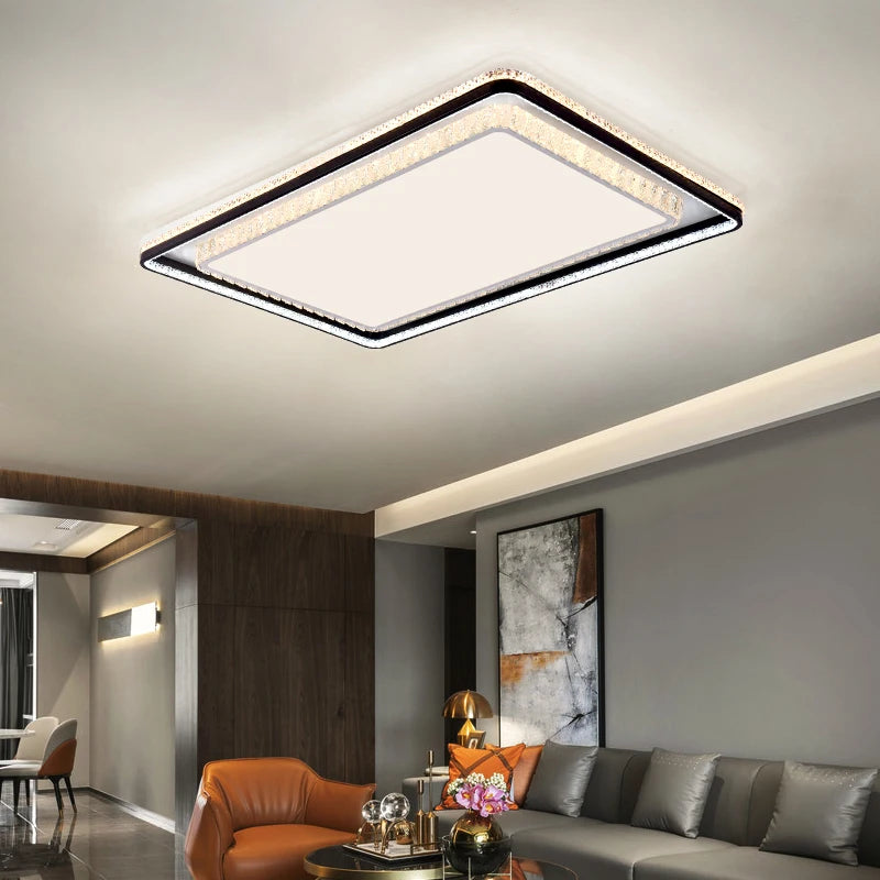 plafonnier en cristal à led design moderne pour intérieur élégant - vue 5 sur 6
