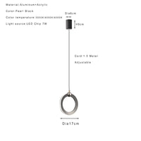 Lamp Modern LED Pendant Light Fixtures, Ring Pendant Lighting For Bedroom Bathroom Living Room, Small Hanging Pendant Light