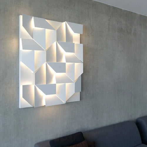 applique murale led ombres éclairage décorations d'allée art - vue 3 sur 13