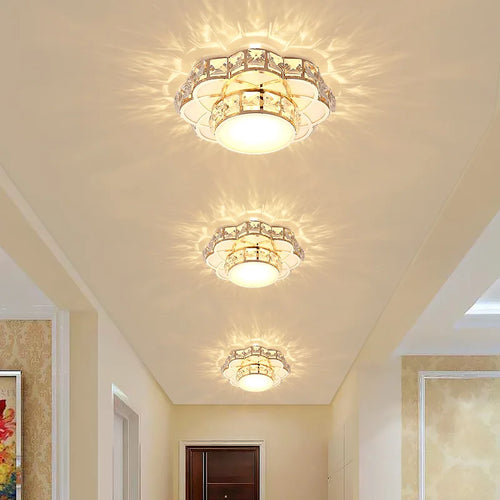 plafonnier moderne en cristal design floral pour tous les espaces - vue 6 sur 7