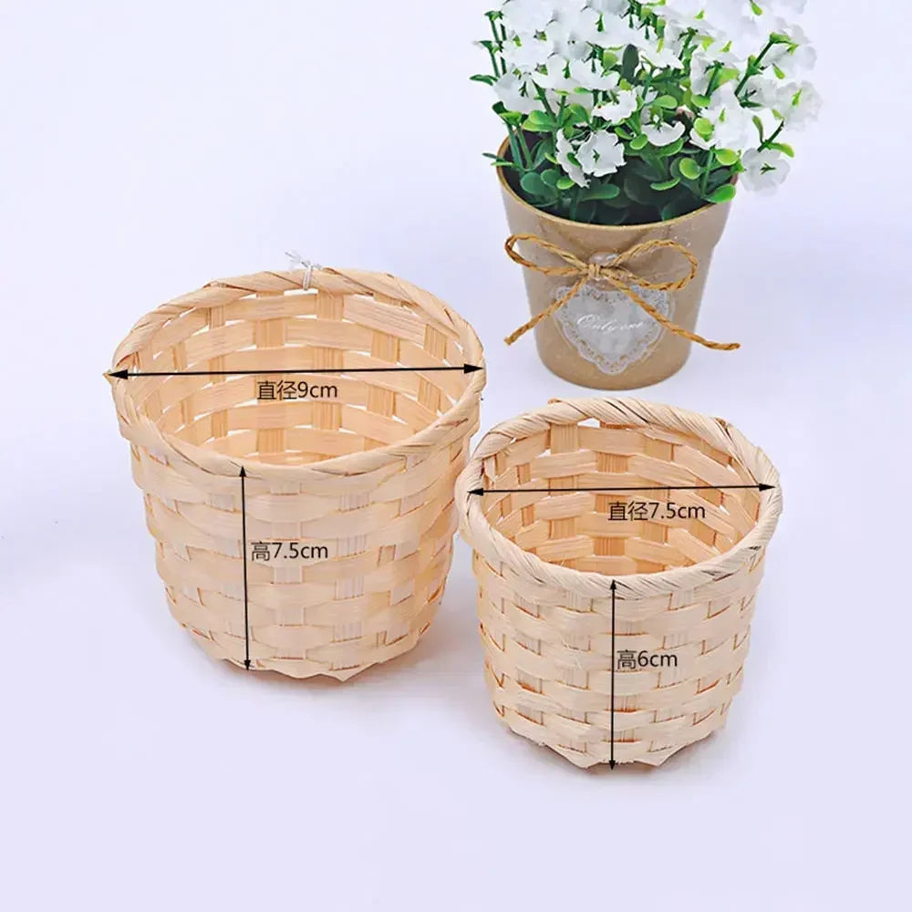 panier de rangement en bambou pour organiser vos articles divers - vue 6 sur 7