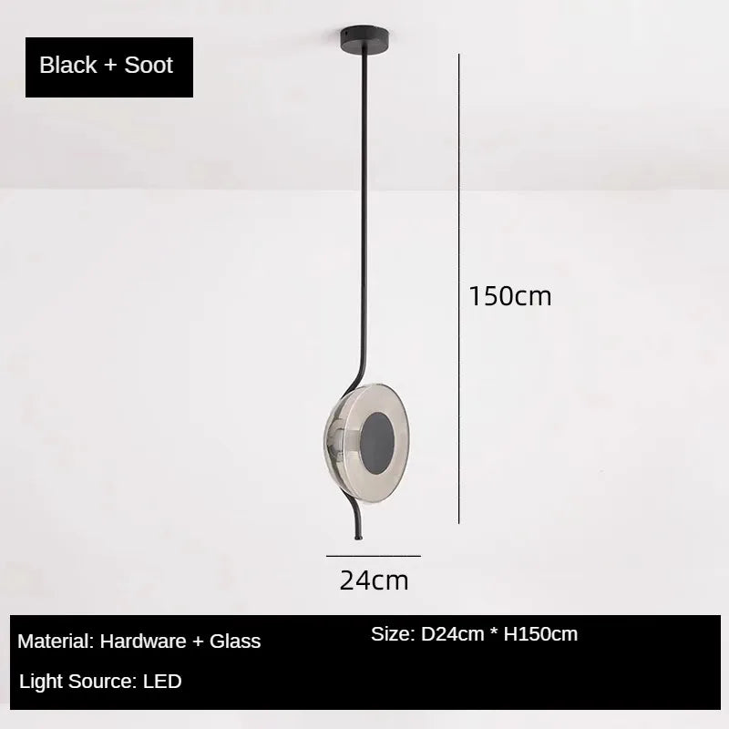 lustre en verre design moderne pour décoration intérieure minimaliste