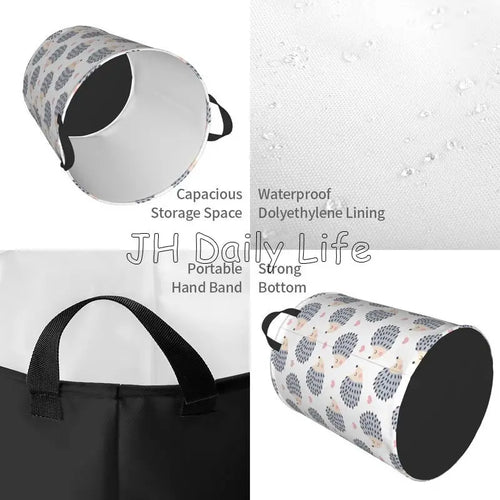 panier à linge hérisson mignon pliable et étanche pour rangement - vue 5 sur 8