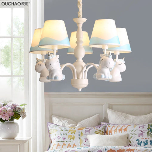 lustre licorne pour jardin d'enfants et chambre à coucher - vue 7 sur 11