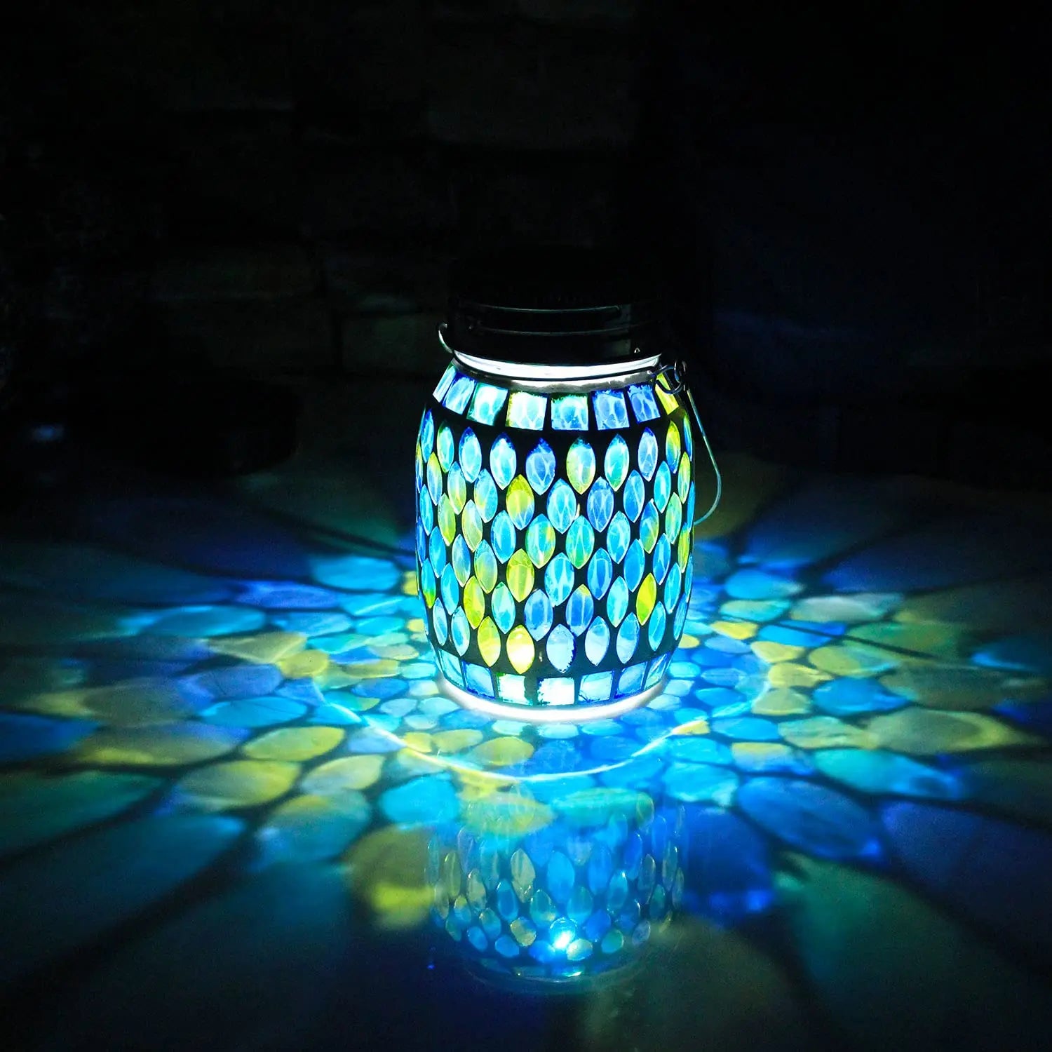 lanternes solaires en mosaïque pour jardin et terrasse - vue 1 sur 7