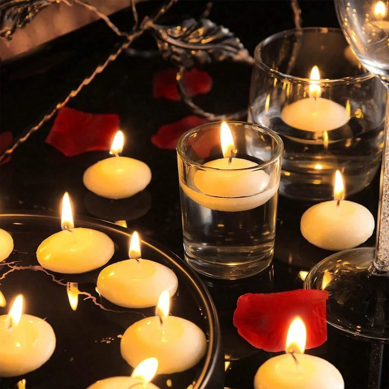 lot de bougies flottantes non parfumées pour toutes occasions romantiques - vue 2 sur 13