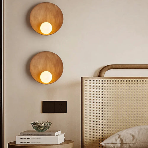 applique murale chinoise en résine éclairage led créatif décoratif - vue 3 sur 9
