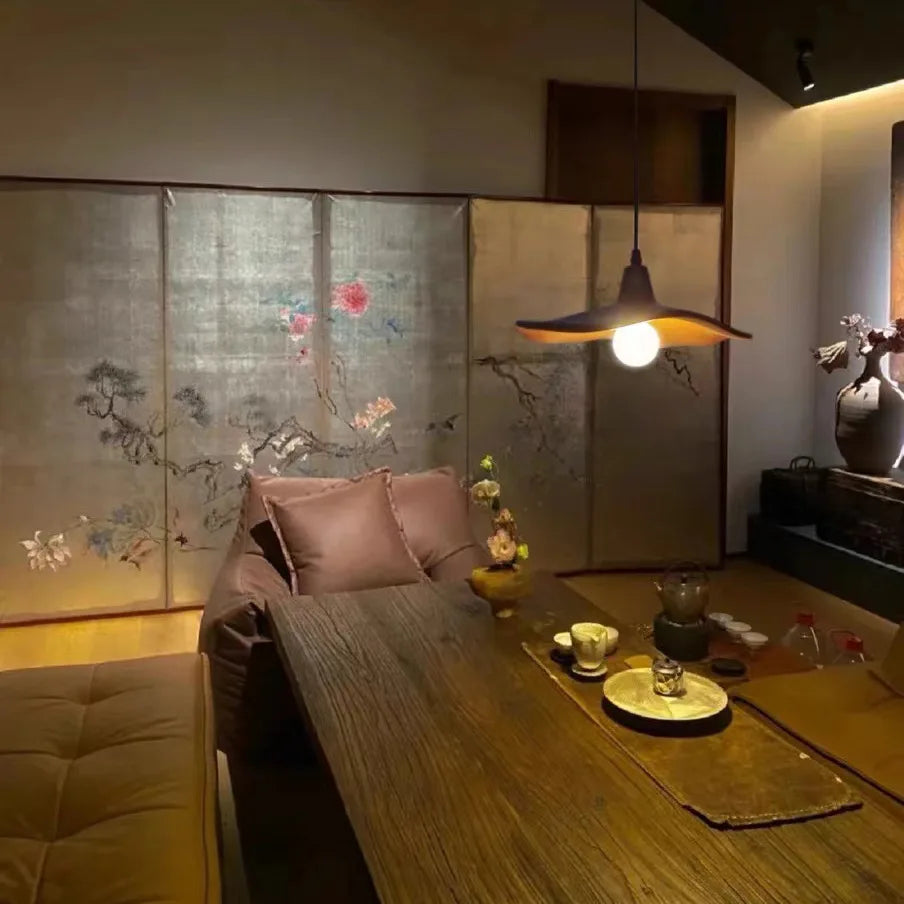 lampes suspendues rétro wabi sabi pour restaurant - vue 3 sur 8