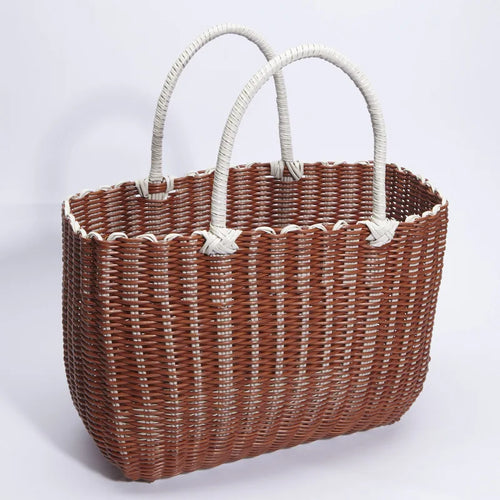 panier tissé imitation rotin pour pique-nique en extérieur - vue 15 sur 22