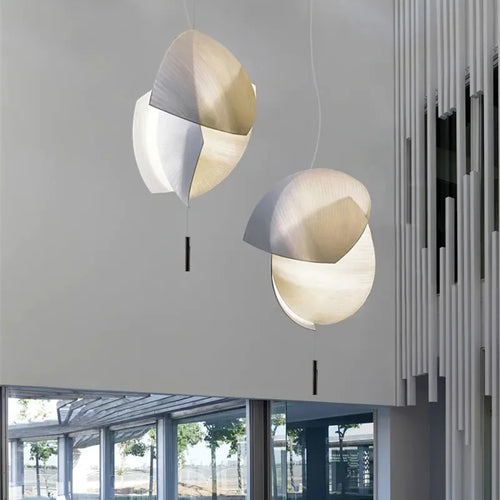 suspension japonaise en tissu design fait main wabi sabi pour éclairage intérieur - vue 3 sur 11