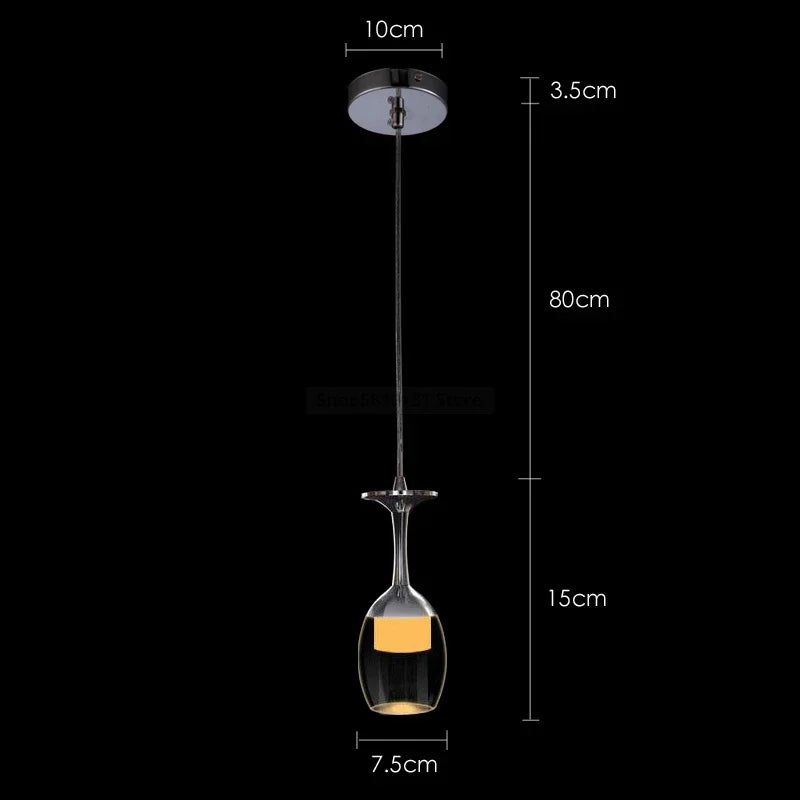 suspension modernes en verre de vin pour bar café - vue 8 sur 16