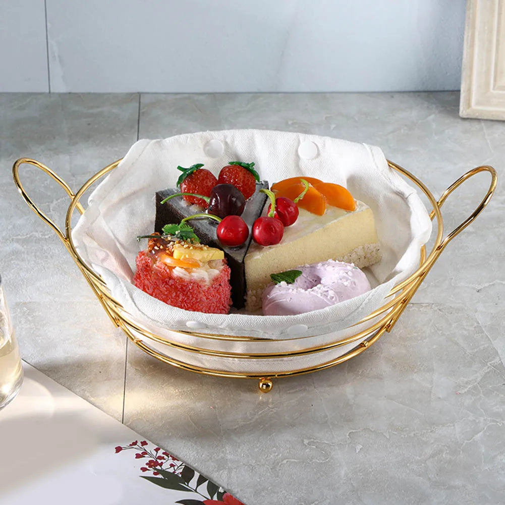 panier de rangement en métal pour collations et fruits - vue 5 sur 6