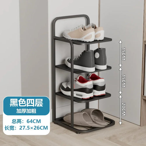 étagère à chaussures moderne en métal pour un rangement vertical élégant - vue 13 sur 12