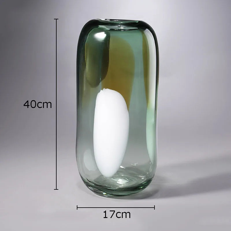 vase en verre ondulé pour décoration florale moderne - vue 8 sur 11