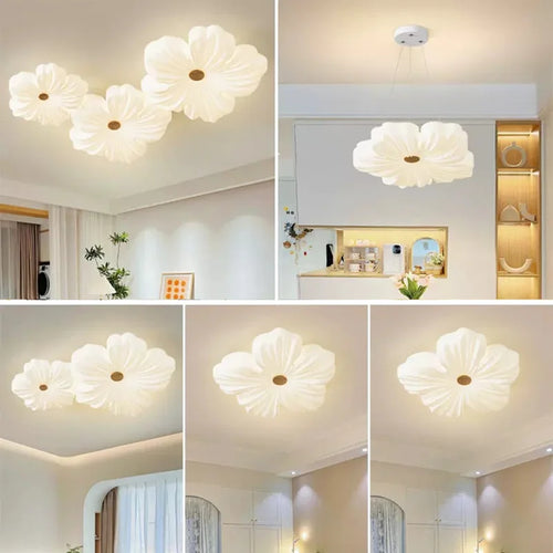 plafonnier moderne à leds en forme de fleur pour décoration intérieure - vue 6 sur 12