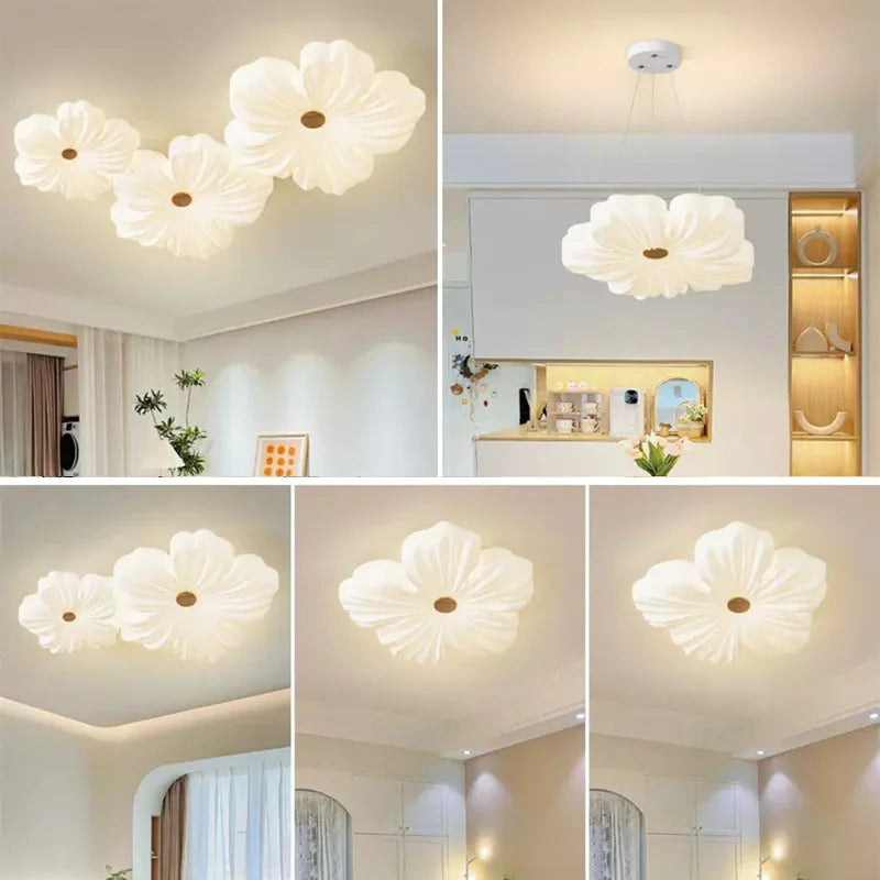 plafonnier moderne à leds en forme de fleur pour décoration intérieure - vue 6 sur 12